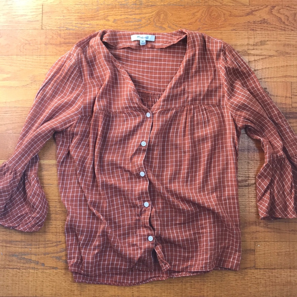 Madewell 3/4 Bell Sleeve Shirt